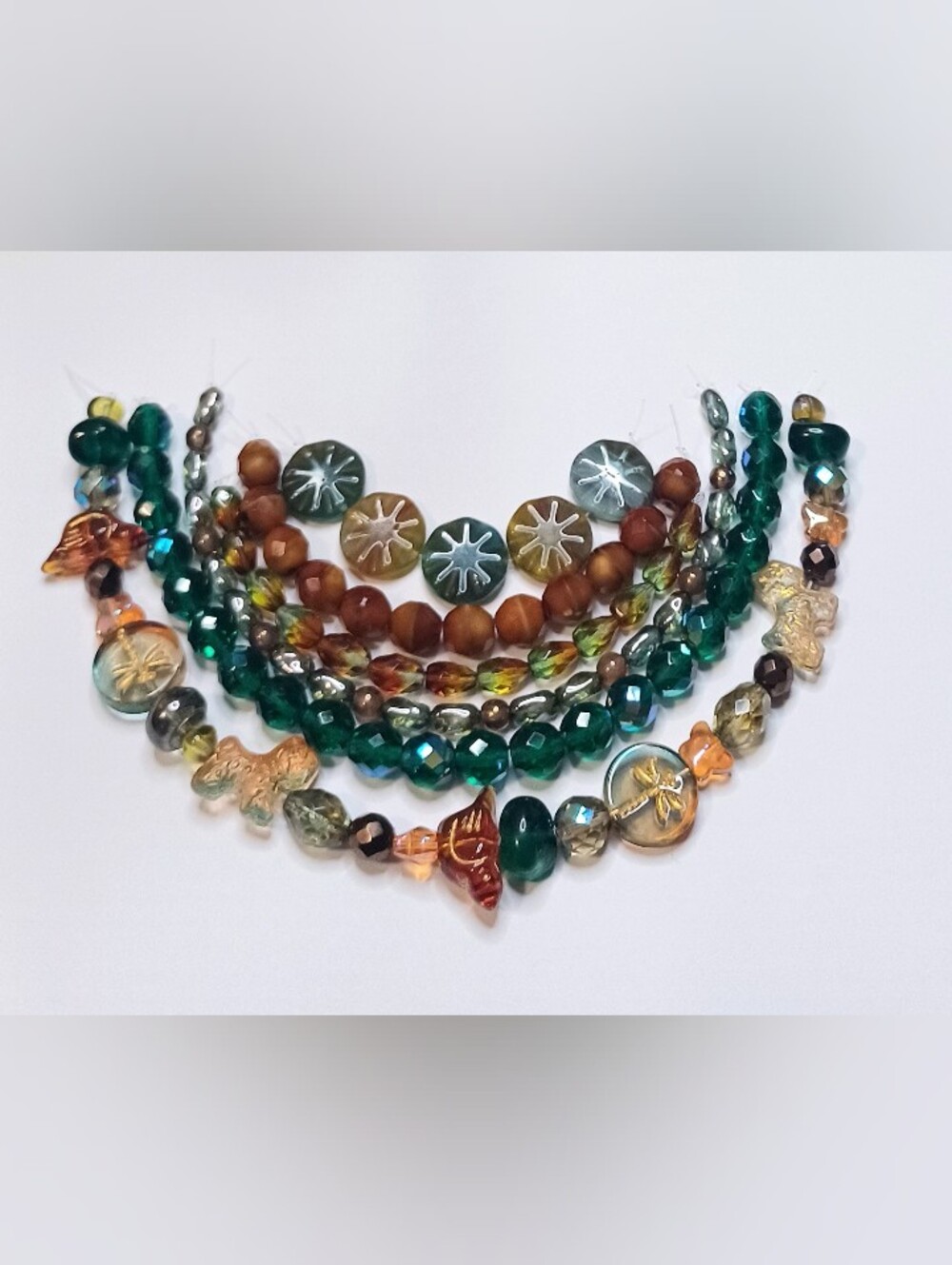 Glass Beads 6-strands for jewelry making